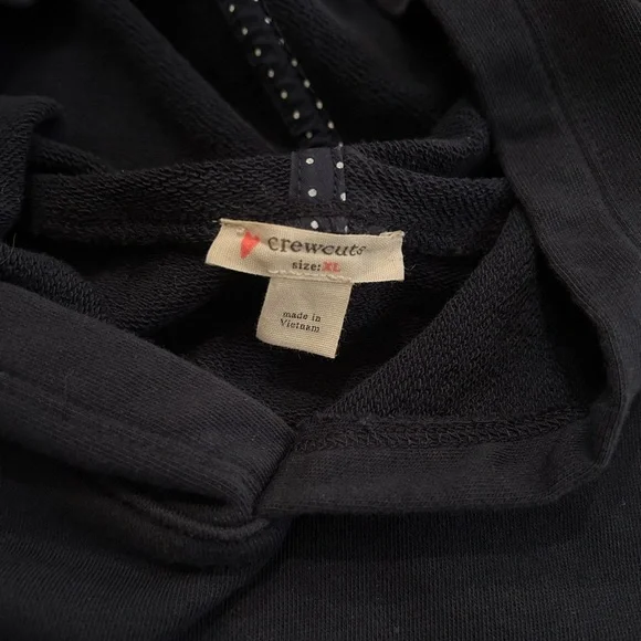 Crew cuts Navy Blue Hoodie with patch sleeves - Picture 8 of 8